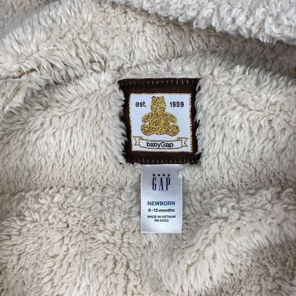 Baby Gap Faux Suede (Poly) & Shearling Bear Snow Onesie - Sz 6-12 Month - Picture 13 of 15